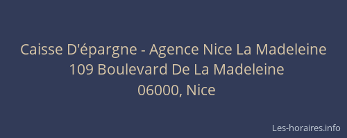 Caisse D'épargne - Agence Nice La Madeleine