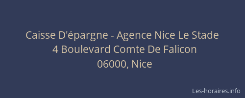 Caisse D'épargne - Agence Nice Le Stade