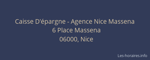 Caisse D'épargne - Agence Nice Massena