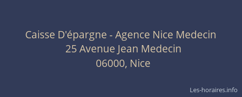 Caisse D'épargne - Agence Nice Medecin