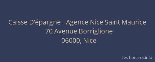 Caisse D'épargne - Agence Nice Saint Maurice