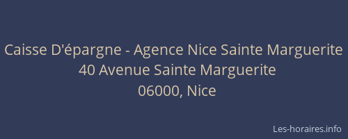Caisse D'épargne - Agence Nice Sainte Marguerite
