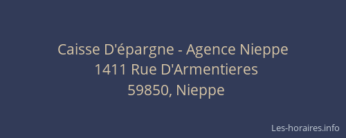 Caisse D'épargne - Agence Nieppe