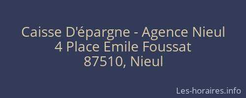 Caisse D'épargne - Agence Nieul