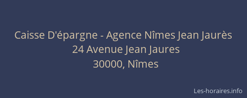 Caisse D'épargne - Agence Nîmes Jean Jaurès