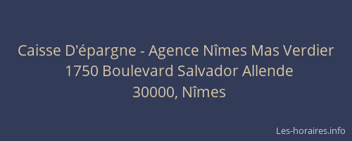 Caisse D'épargne - Agence Nîmes Mas Verdier