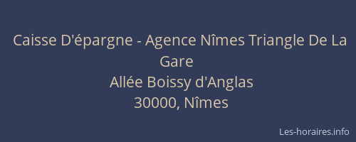 Caisse D'épargne - Agence Nîmes Triangle De La Gare
