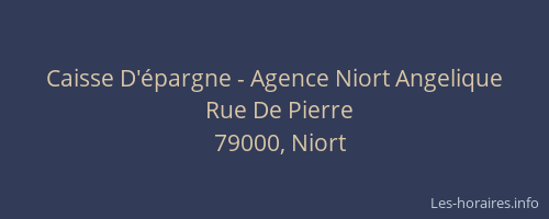 Caisse D'épargne - Agence Niort Angelique