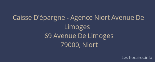 Caisse D'épargne - Agence Niort Avenue De Limoges