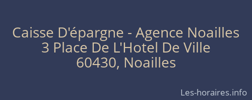 Caisse D'épargne - Agence Noailles