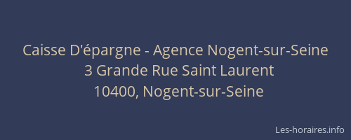 Caisse D'épargne - Agence Nogent-sur-Seine