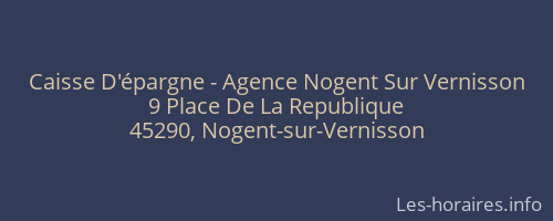 Caisse D'épargne - Agence Nogent Sur Vernisson