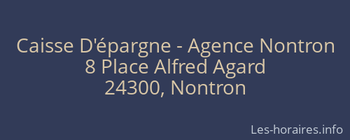 Caisse D'épargne - Agence Nontron