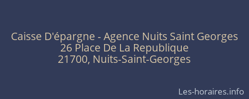 Caisse D'épargne - Agence Nuits Saint Georges