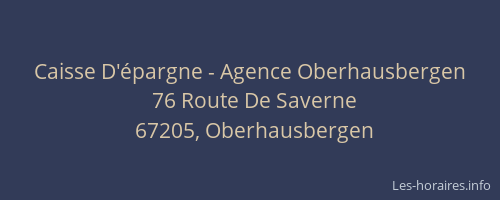 Caisse D'épargne - Agence Oberhausbergen