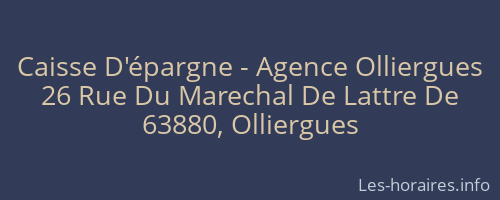 Caisse D'épargne - Agence Olliergues