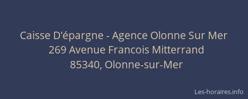 Caisse D'épargne - Agence Olonne Sur Mer