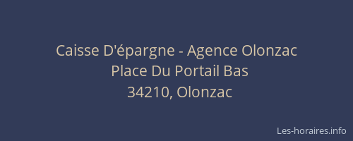 Caisse D'épargne - Agence Olonzac