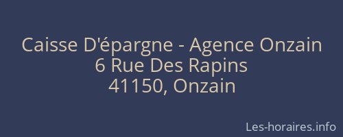 Caisse D'épargne - Agence Onzain
