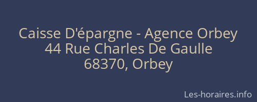Caisse D'épargne - Agence Orbey