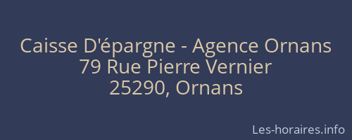 Caisse D'épargne - Agence Ornans
