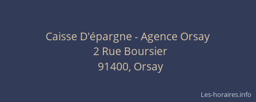 Caisse D'épargne - Agence Orsay