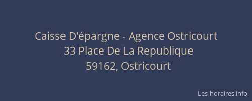 Caisse D'épargne - Agence Ostricourt
