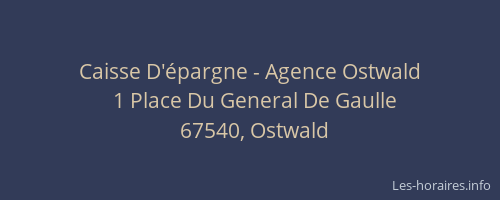Caisse D'épargne - Agence Ostwald