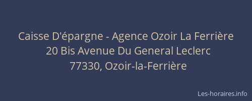 Caisse D'épargne - Agence Ozoir La Ferrière