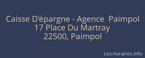 Caisse D'épargne - Agence  Paimpol