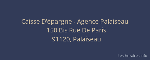 Caisse D'épargne - Agence Palaiseau