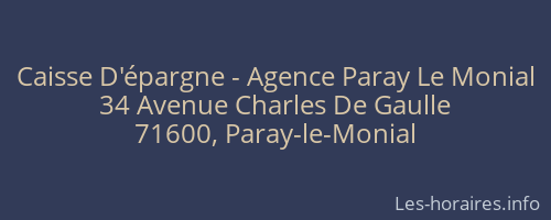 Caisse D'épargne - Agence Paray Le Monial