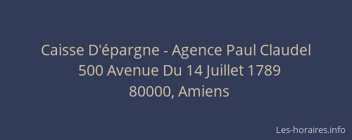 Caisse D'épargne - Agence Paul Claudel