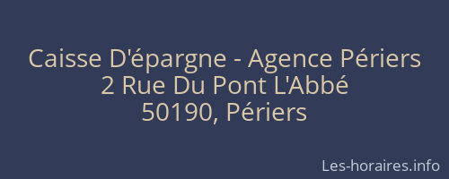 Caisse D'épargne - Agence Périers