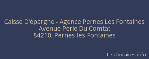 Caisse D'épargne - Agence Pernes Les Fontaines