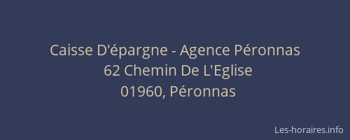 Caisse D'épargne - Agence Péronnas