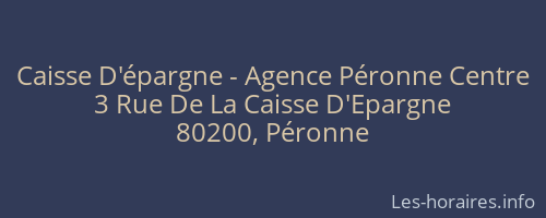 Caisse D'épargne - Agence Péronne Centre