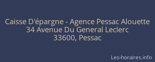 Caisse D'épargne - Agence Pessac Alouette
