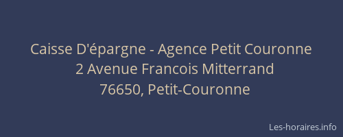 Caisse D'épargne - Agence Petit Couronne