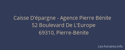 Caisse D'épargne - Agence Pierre Bénite