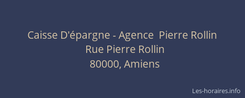 Caisse D'épargne - Agence  Pierre Rollin