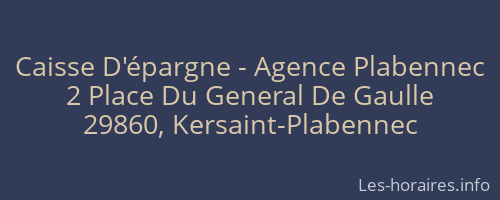 Caisse D'épargne - Agence Plabennec