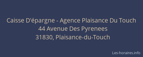Caisse D'épargne - Agence Plaisance Du Touch