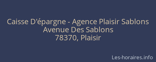 Caisse D'épargne - Agence Plaisir Sablons