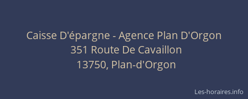 Caisse D'épargne - Agence Plan D'Orgon