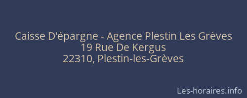 Caisse D'épargne - Agence Plestin Les Grèves
