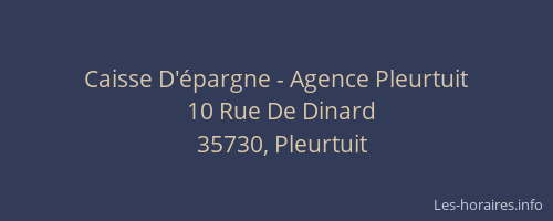 Caisse D'épargne - Agence Pleurtuit