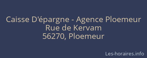 Caisse D'épargne - Agence Ploemeur