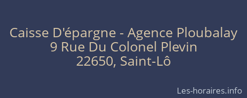 Caisse D'épargne - Agence Ploubalay