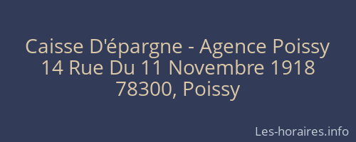 Caisse D'épargne - Agence Poissy